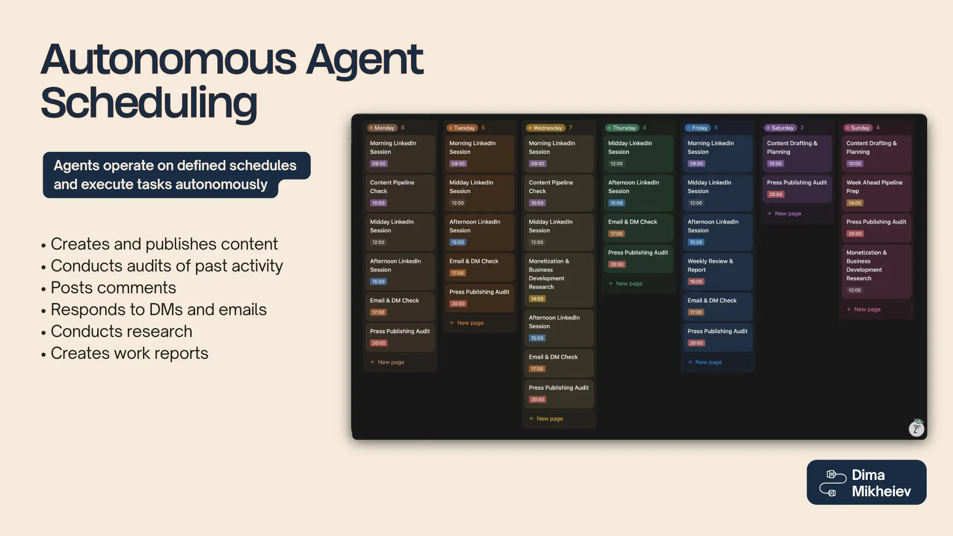 AI agent job scheduling with cron jobs