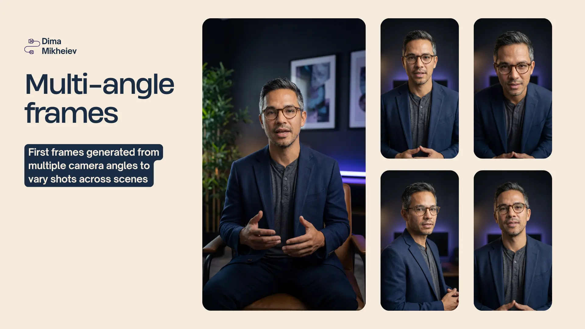 Multi-angle shots mode with multiple camera angles